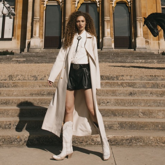 Show Me Your Mumu Women’s Trevor Trench Coat in Cream, NWT - Picture 6 of 13